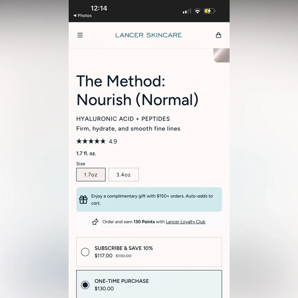 Lancer‎ The Method: Nourish 1.7 oz